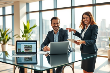 Un comprador feliz con dinero en efectivo listo para comprar un inmueble